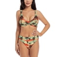 thumbnail image 1 of Daiia Colorful Hawaii Palms Women's Bikini Set Two Piece Swimsuit High Waisted Bikini Adjustable Straps Bikini Perfect for Beach, Pool, and Summer Vacation-, 1 of 9