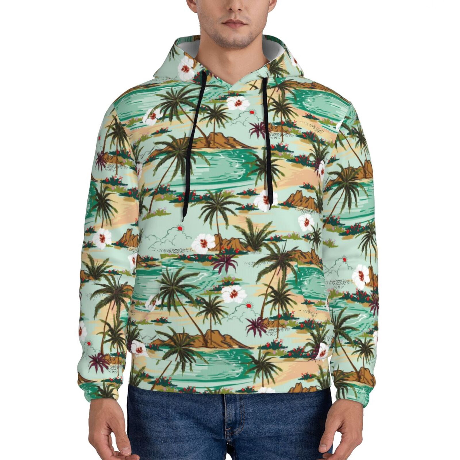 Geometric Hawaiian Pineapple Print Men's Sweatshirt main image 0