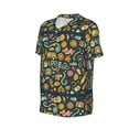 thumbnail image 1 of Daiia Colorful Hippie Mens Baseball Jersey Button Down Shirts Short Sleeve Sports Uniforms-XX-Large, 1 of 9