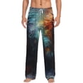 thumbnail image 1 of Daiia Colorful Ink Style Dragon Men's Sleep Pant with Pockets and Drawstring,Pajama Pants-Medium, 1 of 9