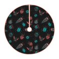 thumbnail image 1 of Daiia Colorful Insect Drawing Merry Christmas Tree Skirt , Xmas Large Lace-up Tree Skirt, Santa Snowflakes Rustic Home Decorations New Year Party Farmhouse Decor-48", 1 of 6