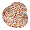 thumbnail image 1 of Daiia Colorful Maple Leaves Pattern Bucket Hat - Trendy Cotton Sun Hat for Beach, Golf, Fishing - Fun Outdoor Vacation Boonie for Men and Women, 1 of 9