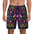 thumbnail image 1 of Daiia Colorful Mexican Mens Swim Trunks Swim Shorts Quick Dry Swim Shorts with Mesh Lining Pockets-X-Large, 1 of 9