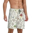 thumbnail image 1 of Daiia Colorful Mushrooms and Plants Mens Woven Stretch Pajama Short,Short Pajama Pants-XX-Large, 1 of 9