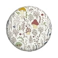 thumbnail image 1 of Daiia Colorful Mushrooms and Plants Tire Covers , Travel Trailer Camper Truck SUV Motorhome Waterproof Wheel Cover, Sun Rain Snow Protector-15 inch, 1 of 9