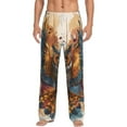 thumbnail image 1 of Daiia Colorful Owl Tattoo Art Men's Sleep Pant with Pockets and Drawstring,Pajama Pants-X-Large, 1 of 9