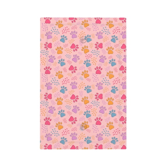 Daiia Colorful Pets Paws Pattern Decorator Wall Plate Child Safe Outlet Cover, Switch and Outlet Covers,Size 1-Gang 5.0" x3.0" , Polycarbonate Thermoplastic-Style V