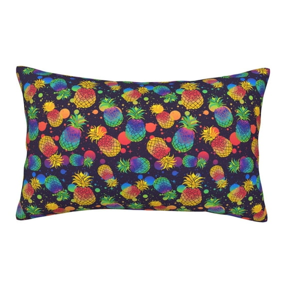 Daiia Colorful Pineapples1 Bedding Waterproof Pillow Protector Zippered Queen – Bed Bug Proof Pillow Encasement-14"x20"