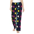thumbnail image 1 of Daiia Colorful Ping Pong Rackets Women's Sleep Pant with Pockets and Drawstring,Pajama Pants-XX-Large, 1 of 9