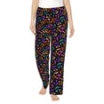 thumbnail image 1 of Daiia Colorful Pumpkin Faces Women's Sleep Pant with Pockets and Drawstring,Pajama Pants-Large, 1 of 9