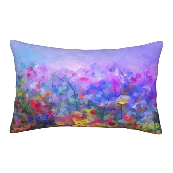 Daiia Colorful Purple Cosmos Flower Bedding Waterproof Pillow Protector Zippered Queen – Bed Bug Proof Pillow Encasement-14"x20"