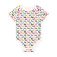 thumbnail image 1 of Daiia Colorful Rabbit Printed Unisex-Baby Short Sleeve Onesies Bodysuits Baby Climbing Clothes Soft and Comfortable Romper with Expandable Shoulder Design-9M, 1 of 8