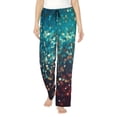 thumbnail image 1 of Daiia Colorful Rainbow Glitter Women's Sleep Pant with Pockets and Drawstring,Pajama Pants-Small, 1 of 9