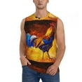 thumbnail image 1 of Daiia Colorful Rooster Printed Men's Tank Tops,Casual Soft Sleeveless Gym Muscle Shirts Bodybuilding Tee-XX-Large, 1 of 8
