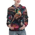 thumbnail image 1 of Daiia Colorful Rose Bird Pattern Women's Fashion Hoodies & Sweatshirts with Kangaroo Pocket Hooded Sweatshirt with Eye-catching Drawstrings-Small, 1 of 7