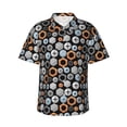 thumbnail image 1 of Daiia Colorful Screws Hawaiian Shirt for Men Gentle Cotton Regular Short Sleeve Casual-X-Large, 1 of 9