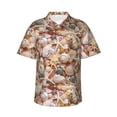 thumbnail image 1 of Daiia Colorful Seashells Hawaiian Shirt for Men Gentle Cotton Regular Short Sleeve Casual-Small, 1 of 3