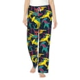 thumbnail image 1 of Daiia Colorful Sharks Women's Sleep Pant with Pockets and Drawstring,Pajama Pants-Large, 1 of 9