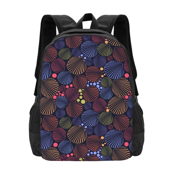 Daiia Colorful Shells Backpack for Men and Women -Durable Backpack Large Capacity, Water-Resistant Bag with Adjustable Straps and Laptop Compartment