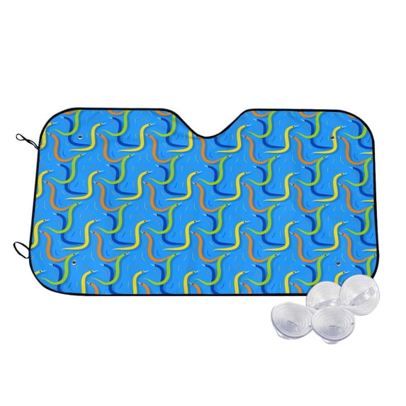 Daiia Colorful Snake Windshield Sun Shade for Car SUV Truck ( ), Car Sun Shade Windshield, Car Shades for Front Windows, Sunshade for Car Windshield
