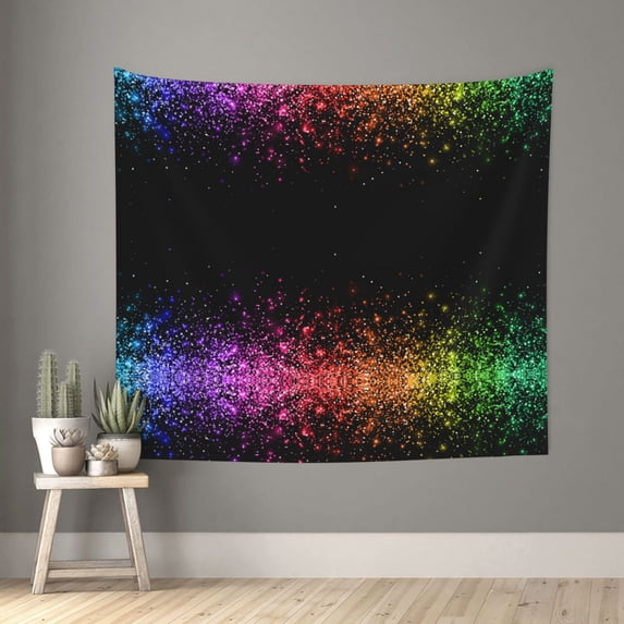 Daiia Colorful Sparkling Pattern Tapestry 60x51 Inches Wall Hanging Tapestry Artistic Wall Hanging Bedroom Wall Decor Living Room Tapestry Dorm Room Decor