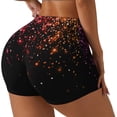 thumbnail image 1 of Daiia Colorful Sparkling Pattern Women's Workout Shorts Biker Shorts - High Waisted Workout Spandex Tummy Control Gym Running Yoga Shorts-Small, 1 of 8
