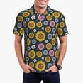 thumbnail image 1 of Daiia Colorful Sunflowers Pattern Men’s Polo Shirts,Solid Deck Shirt,Classic Fit, Breathable Cotton Polo for Casual and Sport Wear-3X-Large, 1 of 7