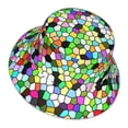 thumbnail image 1 of Daiia Colorful Tie Dye Stained Glass Pattern Bucket Hat - Trendy Cotton Sun Hat for Beach, Golf, Fishing - Fun Outdoor Vacation Boonie for Men and Women, 1 of 9