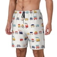 thumbnail image 1 of Daiia Colorful Trains Mens Swim Trunks Swim Shorts Quick Dry Swim Shorts with Mesh Lining Pockets-Medium, 1 of 9