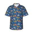 thumbnail image 1 of Daiia Construction Vehicles Hawaiian Shirt for Men Gentle Cotton Regular Short Sleeve Casual-XX-Large, 1 of 9