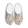 thumbnail image 1 of Daiia Cooking Utensils Print Women’s Fuzzy Slippers Memory Foam Lightweight House Shoes Cozy Loafer Flannel House Shoes-44/45, 1 of 7