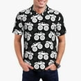 thumbnail image 1 of Daiia Cool Car Pattern Men’s Polo Shirts,Solid Deck Shirt,Classic Fit, Breathable Cotton Polo for Casual and Sport Wear-Small, 1 of 9