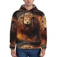 thumbnail image 1 of Daiia Cool Fire Lion for Men's Fashion Hoodies & Sweatshirts with Kangaroo Pocket Hooded Sweatshirt Breathable & Moisture Wicking-XX-Large, 1 of 7
