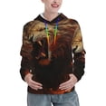 thumbnail image 1 of Daiia Cool Flame Lion A Pattern Women's Fashion Hoodies & Sweatshirts with Kangaroo Pocket Hooded Sweatshirt with Eye-catching Drawstrings-Small, 1 of 7