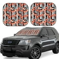 thumbnail image 1 of Daiia Cool Flamingo 2PCS Car Windshield Sun Shade, Foldable Sun Shield for Car Front Window, Auto Sun Blocker Visor Protector Universal for Truck SUV Pickup-Large, 1 of 7