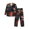 thumbnail image 1 of Daiia Cool Tiger for Men's Long-Sleeved Pajama Set – Soft & Comfortable Sleepwear Button-Up Pajamas Cozy Lounge Wear-, 1 of 7