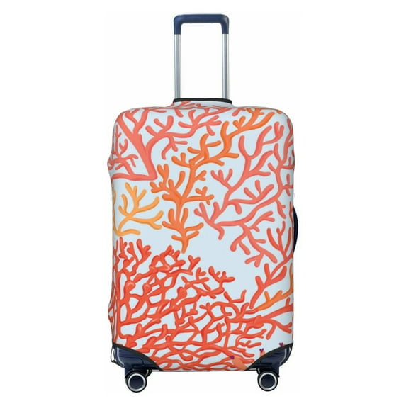 Daiia Corals Luggage Cover, Thickened Washable Travel Luggage Covers, Elastic Unique Baggage Covers for 18-20 inch Luggage-Medium