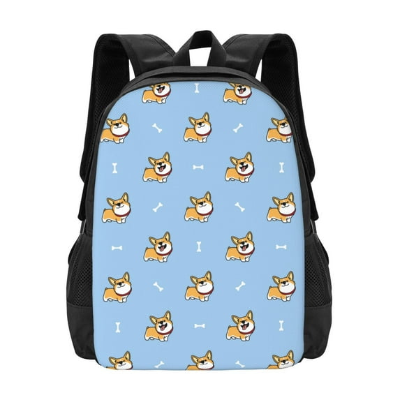 Daiia Corgi Dog Backpack for Men and Women -Durable Backpack Large Capacity, Water-Resistant Bag with Adjustable Straps and Laptop Compartment