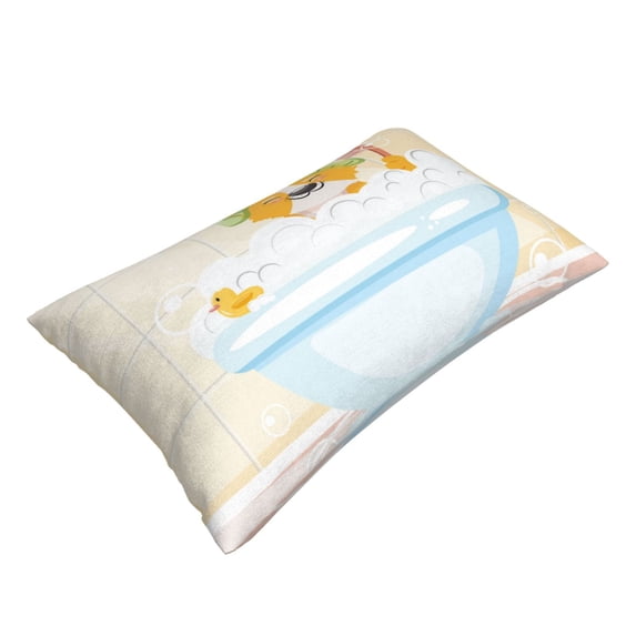 Daiia Corgi In The Shower Cap Bathing Bedding Waterproof Pillow Protector Zippered Queen – Bed Bug Proof Pillow Encasement-14"x20"