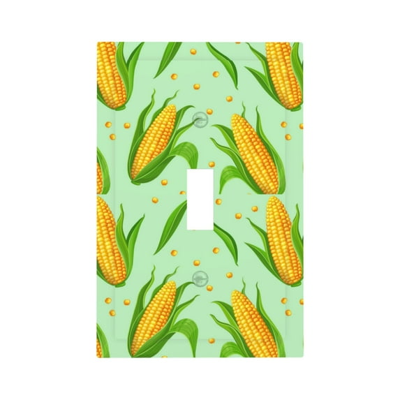 Daiia Corn 7 Pattern Decorator Wall Plate Child Safe Outlet Cover, Switch and Outlet Covers,Size 1-Gang 5.0" x3.0" , Polycarbonate Thermoplastic-Style T