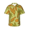 thumbnail image 1 of Daiia Corn Hawaiian Shirt for Men Gentle Cotton Regular Short Sleeve Casual-Small, 1 of 9