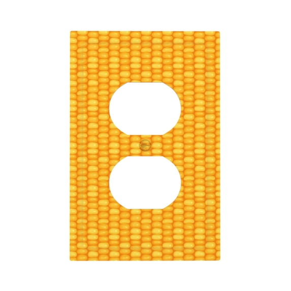 Daiia Corn Kernels Pattern Decorator Wall Plate Child Safe Outlet Cover, Switch and Outlet Covers,Size 1-Gang 5.0" x3.0" , Polycarbonate Thermoplastic-Style S