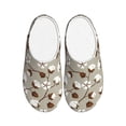 thumbnail image 1 of Daiia Cotton Tree Print Women’s Fuzzy Slippers Memory Foam Lightweight House Shoes Cozy Loafer Flannel House Shoes-35/36, 1 of 7