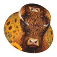 thumbnail image 1 of Daiia Countryside Sunflower Cow Pattern Bucket Hat - Trendy Cotton Sun Hat for Beach, Golf, Fishing - Fun Outdoor Vacation Boonie for Men and Women, 1 of 9