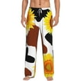 thumbnail image 1 of Daiia Cow Print Sunflower Men's Sleep Pant with Pockets and Drawstring,Pajama Pants-XX-Large, 1 of 9