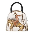 thumbnail image 1 of Daiia Cowboy Rodeo Guitar Pattern Lunch Bag , Insulated Lunch Box, Small Leakproof Cooler Food Lunch Containers Reusable High Capacity Lunch Tote Bags-One Size, 1 of 6