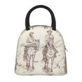 thumbnail image 1 of Daiia Cowboys Riding Horses In Desert Pattern Lunch Bag , Insulated Lunch Box, Small Leakproof Cooler Food Lunch Containers Reusable High Capacity Lunch Tote Bags-One Size, 1 of 1