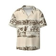 thumbnail image 1 of Daiia Cows On The Farm Men's Linen Shirts Short Sleeve Casual Shirts Button Down Shirt for Men Beach Summer Wedding Shirt-4X-Large, 1 of 7