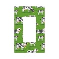 thumbnail image 1 of Daiia Cows With Calfs Green Pattern Decorator Wall Plate Child Safe Outlet Cover, Switch and Outlet Covers,Size 1-Gang 5.0" x3.0" , Polycarbonate Thermoplastic-Style U, 1 of 6