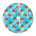 thumbnail image 1 of Daiia Crab Swims In The Ocean Drawing Merry Christmas Tree Skirt , Xmas Large Lace-up Tree Skirt, Santa Snowflakes Rustic Home Decorations New Year Party Farmhouse Decor-48", 1 of 6